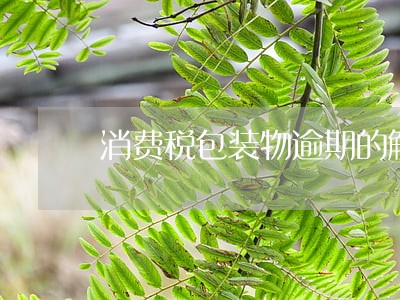 消费税包装物逾期的解释
