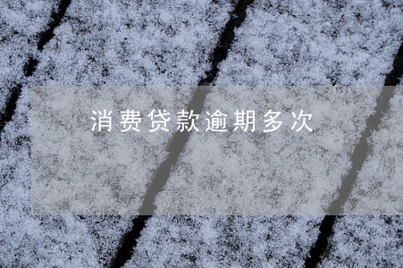 消费贷款逾期多次 消费贷款逾期多次