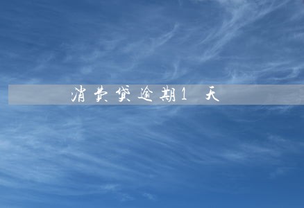 消费贷逾期1天