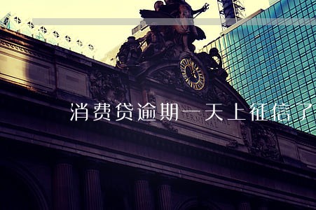 消费贷逾期一天上征信了 消费贷逾期一天上征信了