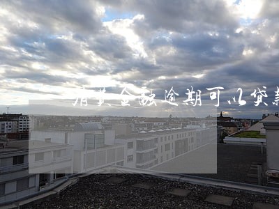 消费金融逾期可以贷款吗 消费金融逾期可以贷款吗