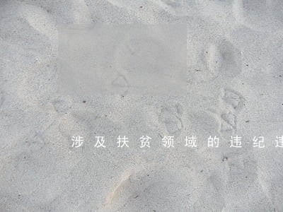 涉及扶贫领域的违纪违法案件 涉及扶贫领域的违纪违法案件