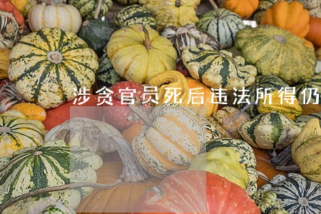 涉贪官员死后违法所得仍将被追缴 涉贪官员死后违法所得仍将被追缴