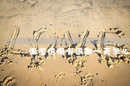 淘宝信用卡逾期一天怎么办 淘宝信用卡逾期一天怎么办