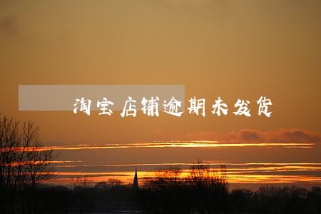 淘宝店铺逾期未发货