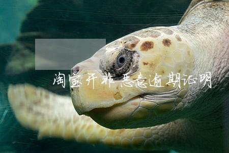 淘宝开非恶意逾期证明 淘宝开非恶意逾期证明