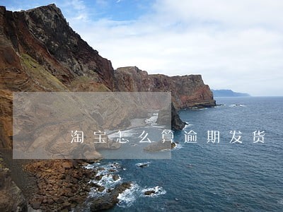 淘宝怎么算逾期发货 淘宝怎么算逾期发货
