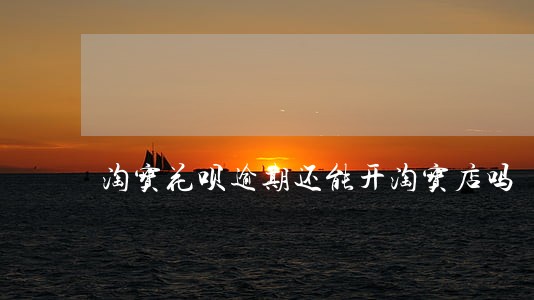 淘宝花呗逾期还能开淘宝店吗 淘宝花呗逾期还能开淘宝店吗