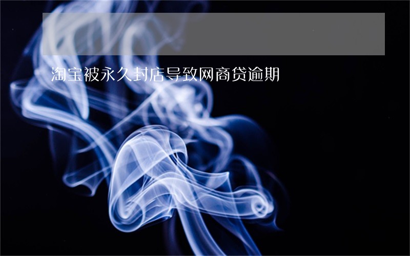淘宝被永久封店导致网商贷逾期 淘宝被永久封店导致网商贷逾期
