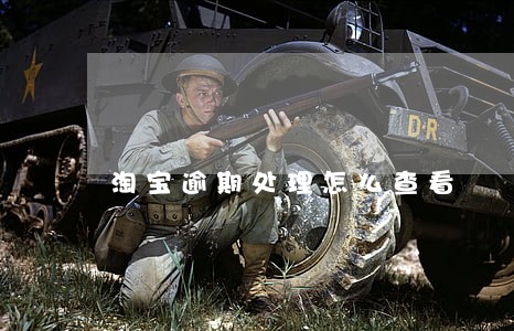 淘宝逾期处理怎么查看