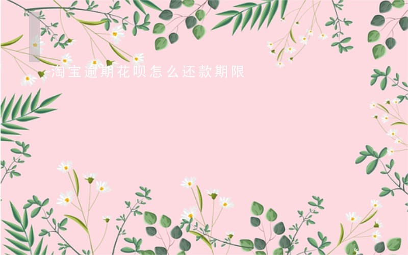 淘宝逾期花呗怎么还款期限