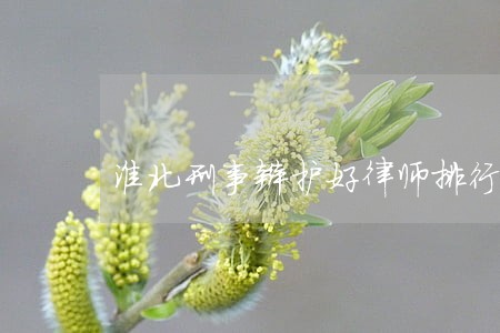 淮北刑事辩护好律师排行 淮北刑事辩护好律师排行