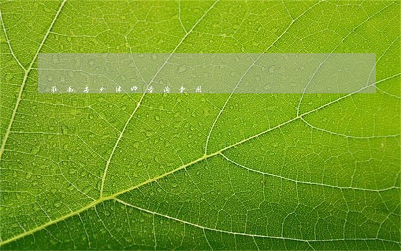 淮南房产律师咨询费用 淮南房产律师咨询费用