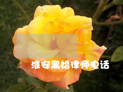 淮安离婚律师电话 淮安离婚律师电话