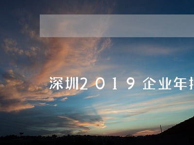 深圳2019企业年报逾期 深圳2019企业年报逾期