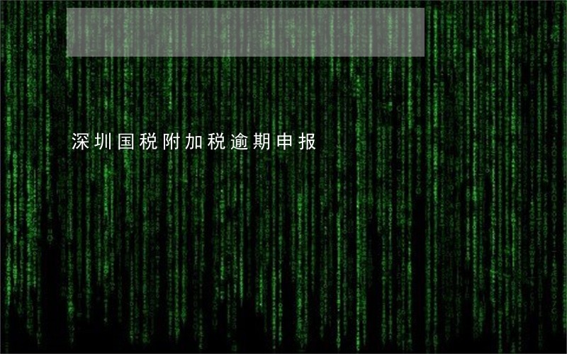 深圳国税附加税逾期申报 深圳国税附加税逾期申报