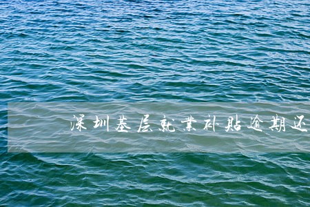 深圳基层就业补贴逾期还能申请吗 深圳基层就业补贴逾期还能申请吗