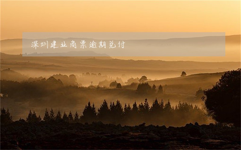 深圳建业商票逾期兑付 深圳建业商票逾期兑付
