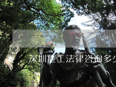 深圳施工法律咨询多少钱 深圳施工法律咨询多少钱