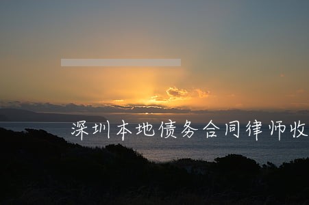 深圳本地债务合同律师收费多少 深圳本地债务合同律师收费多少