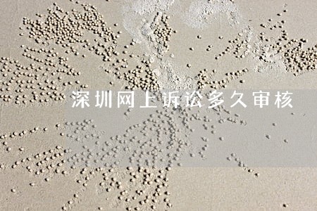 深圳网上诉讼多久审核 深圳网上诉讼多久审核