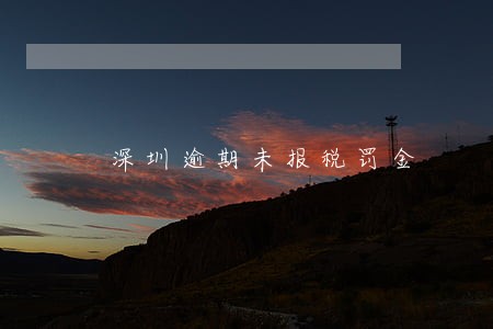 深圳逾期未报税罚金 深圳逾期未报税罚金