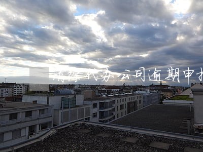 清徐代办公司逾期申报 清徐代办公司逾期申报