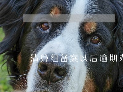 清算组备案以后逾期办理公司注销 清算组备案以后逾期办理公司注销