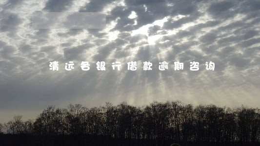 清远各银行借款逾期咨询 清远各银行借款逾期咨询