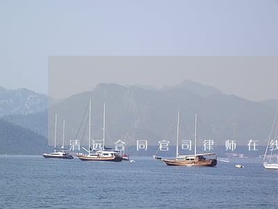 清远合同官司律师在线咨询