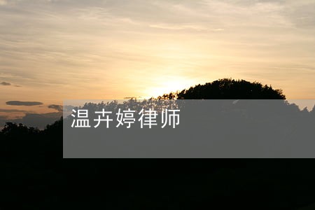 温卉婷律师 温卉婷律师