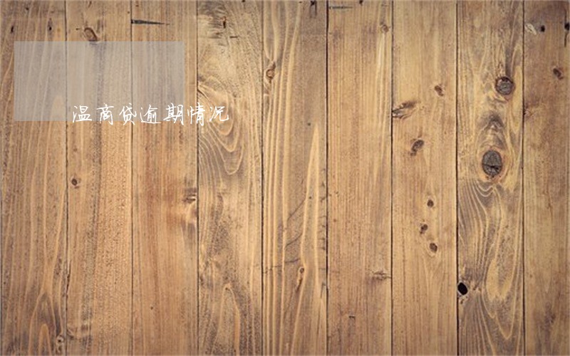 温商贷逾期情况 温商贷逾期情况