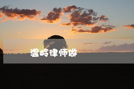 温岭律师做 温岭律师做