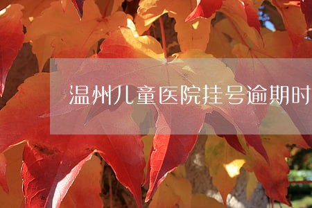 温州儿童医院挂号逾期时间 温州儿童医院挂号逾期时间