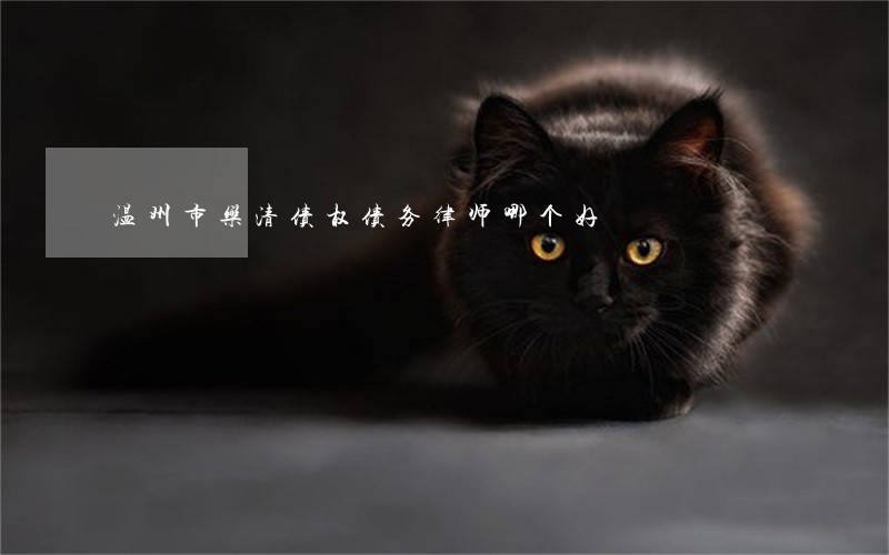 温州市乐清债权债务律师哪个好 温州市乐清债权债务律师哪个好
