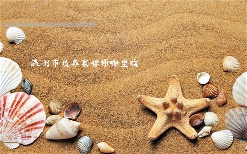 温州市债务案律师哪里找