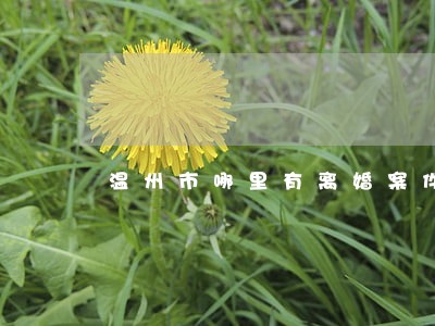 温州市哪里有离婚案件律师费用 温州市哪里有离婚案件律师费用