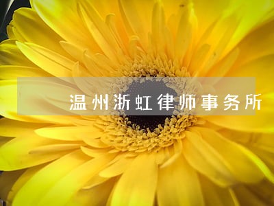 温州浙虹律师事务所 温州浙虹律师事务所