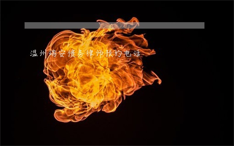 温州瑞安债务律师预约电话 温州瑞安债务律师预约电话