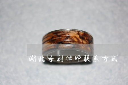 湖北专利律师联系方式 湖北专利律师联系方式