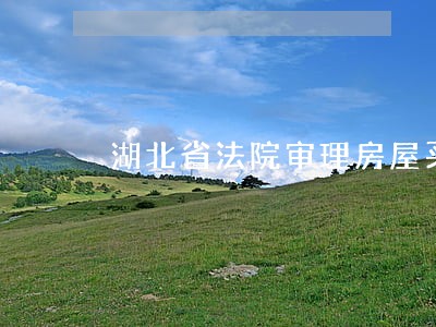 湖北省法院审理房屋买卖合同
