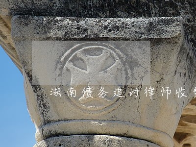湖南债务追讨律师收费 湖南债务追讨律师收费