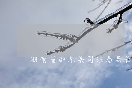 湖南省邵东县司法局局长