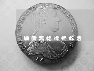 湖南离婚律师收费 湖南离婚律师收费