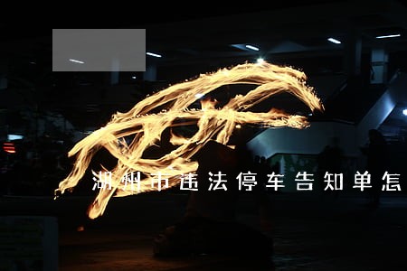 湖州市违法停车告知单怎么处理