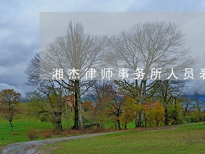 湘杰律师事务所人员表 湘杰律师事务所人员表