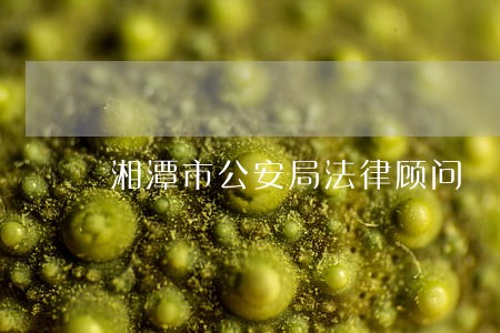湘潭市公安局法律顾问