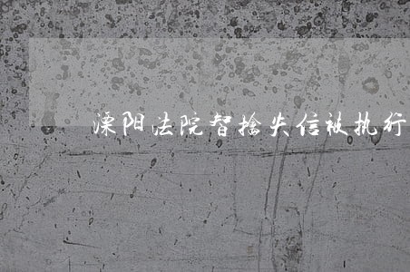 溧阳法院智擒失信被执行人