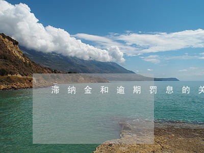 滞纳金和逾期罚息的关系 滞纳金和逾期罚息的关系