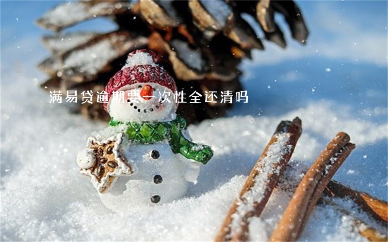 满易贷逾期要一次性全还清吗